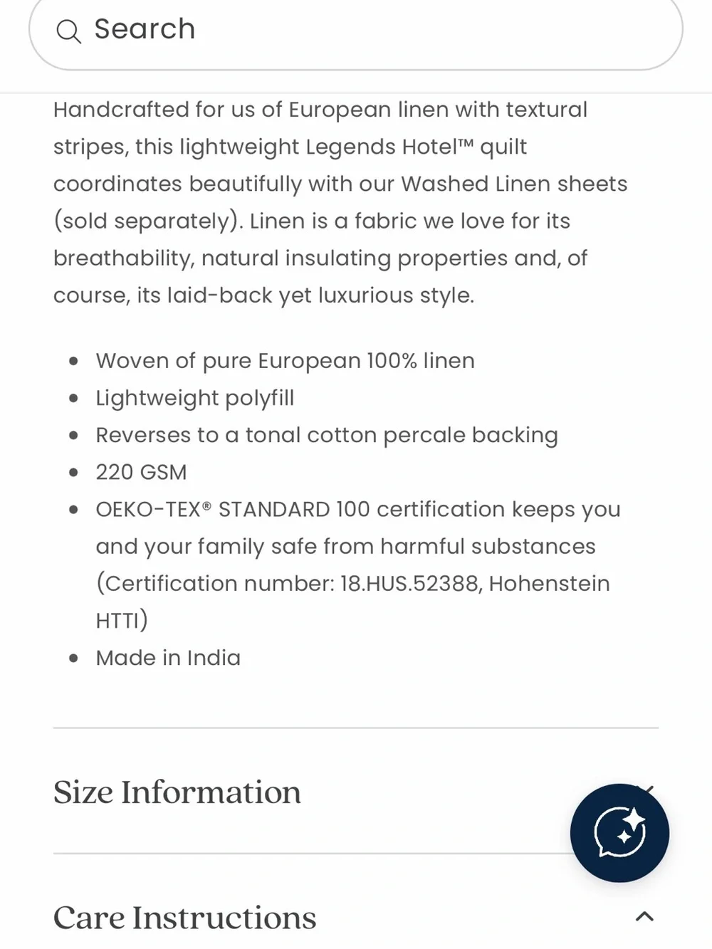 The Company Store European Washed Linen Quilt